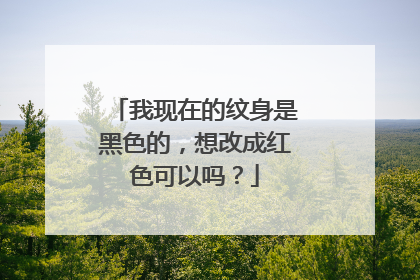 我现在的纹身是黑色的，想改成红色可以吗？