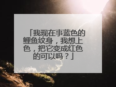 我现在事蓝色的鲤鱼纹身，我想上色，把它变成红色的可以吗？