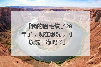 我的眉毛纹了20年了，现在想洗，可以洗干净吗？