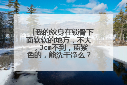 我的纹身在锁骨下面软软的地方，不大，3cm不到，蓝紫色的，能洗干净么？去那里洗呢？？