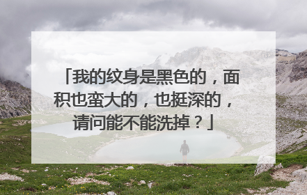 我的纹身是黑色的，面积也蛮大的，也挺深的，请问能不能洗掉？