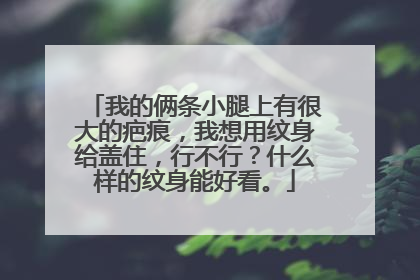 我的俩条小腿上有很大的疤痕，我想用纹身给盖住，行不行？什么样的纹身能好看。