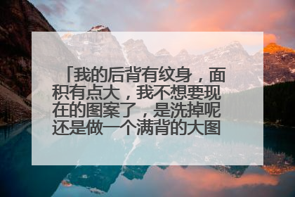我的后背有纹身，面积有点大，我不想要现在的图案了，是洗掉呢还是做一个满背的大图案覆盖呢？