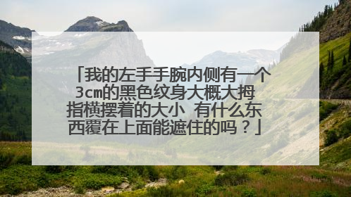 我的左手手腕内侧有一个3cm的黑色纹身大概大拇指横摆着的大小 有什么东西覆在上面能遮住的吗？