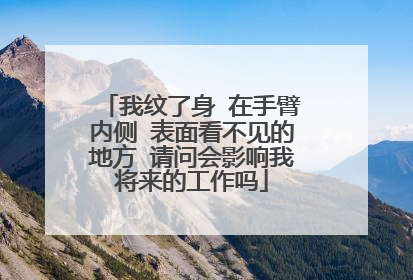 我纹了身 在手臂内侧 表面看不见的地方 请问会影响我将来的工作吗