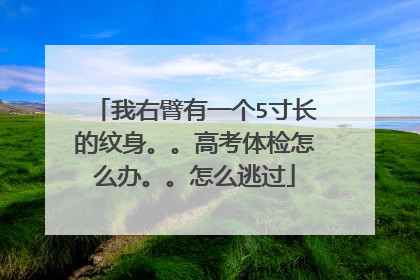 我右臂有一个5寸长的纹身。。高考体检怎么办。。怎么逃过