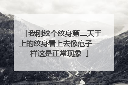 我刚纹个纹身第二天手上的纹身看上去像疤子一样这是正常现象�