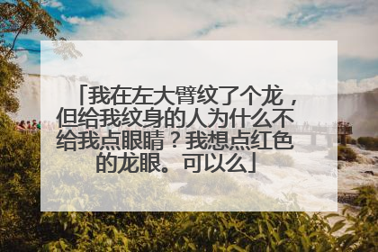 我在左大臂纹了个龙，但给我纹身的人为什么不给我点眼睛？我想点红色的龙眼。可以么