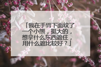 我在手臂下面纹了一个小熊，挺大的，想拿什么东西遮住，用什么遮比较好？