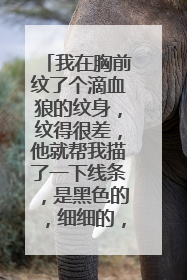 我在胸前纹了个滴血狼的纹身，纹得很差，他就帮我描了一下线条，是黑色的，细细的，能改吗?帮帮我…