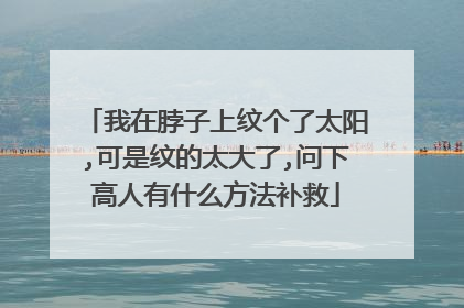我在脖子上纹个了太阳,可是纹的太大了,问下高人有什么方法补救