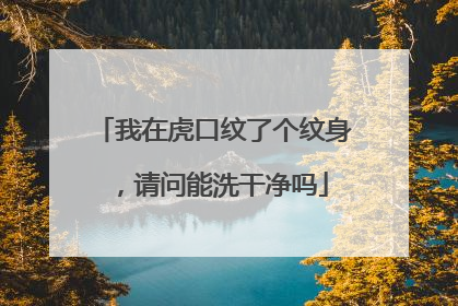 我在虎口纹了个纹身，请问能洗干净吗