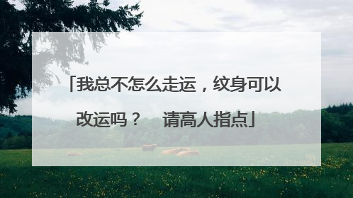我总不怎么走运，纹身可以改运吗？  请高人指点