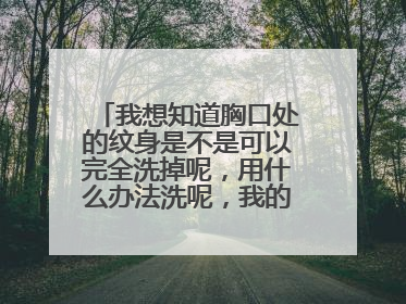 我想知道胸口处的纹身是不是可以完全洗掉呢，用什么办法洗呢，我的纹身不是很大的，不到3厘米。