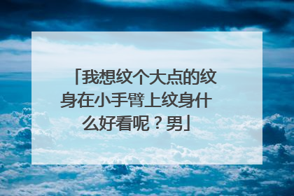 我想纹个大点的纹身在小手臂上纹身什么好看呢？男