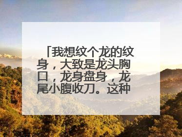 我想纹个龙的纹身，大致是龙头胸口，龙身盘身，龙尾小腹收刀。这种龙是他们叫抗龙和扛龙。请问我可以纹吗