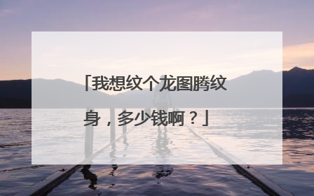 我想纹个龙图腾纹身，多少钱啊？