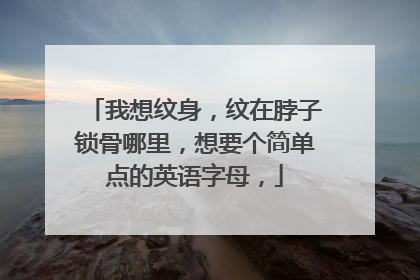 我想纹身，纹在脖子锁骨哪里，想要个简单点的英语字母，