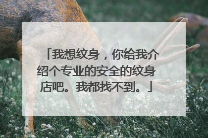 我想纹身，你给我介绍个专业的安全的纹身店吧。我都找不到。