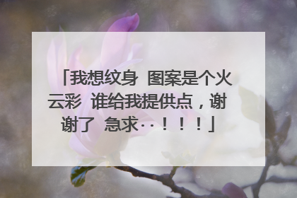 我想纹身 图案是个火云彩 谁给我提供点，谢谢了 急求··！！！