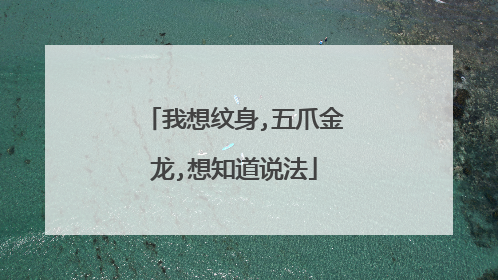 我想纹身,五爪金龙,想知道说法