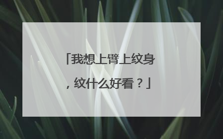 我想上臂上纹身，纹什么好看？
