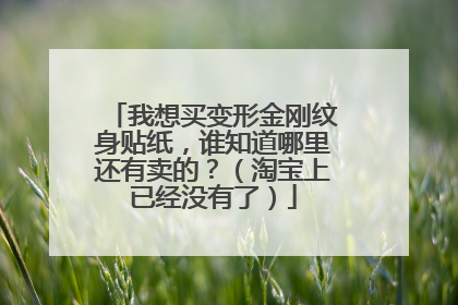我想买变形金刚纹身贴纸，谁知道哪里还有卖的？（淘宝上已经没有了）