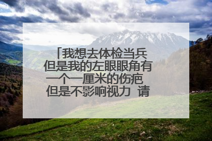 我想去体检当兵 但是我的左眼眼角有一个一厘米的伤疤 但是不影响视力 请问可以过吗？