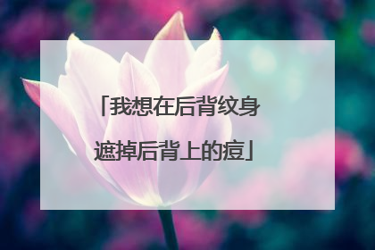 我想在后背纹身 遮掉后背上的痘