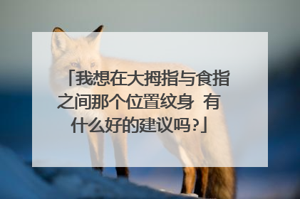 我想在大拇指与食指之间那个位置纹身 有什么好的建议吗?