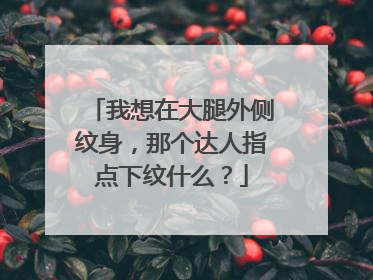 我想在大腿外侧纹身，那个达人指点下纹什么？