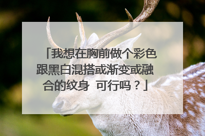 我想在胸前做个彩色跟黑白混搭或渐变或融合的纹身 可行吗?