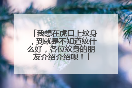 我想在虎口上纹身,到就是不知道纹什么好,各位纹身的朋友介绍介绍呗!