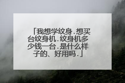 我想学纹身.想买台纹身机.纹身机多少钱一台.是什么样子的、好用吗.