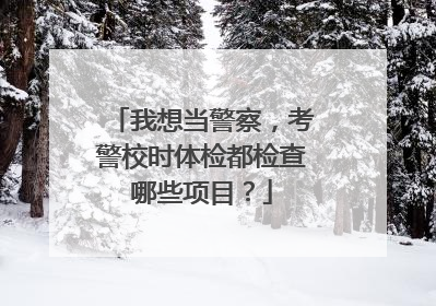 我想当警察，考警校时体检都检查哪些项目？