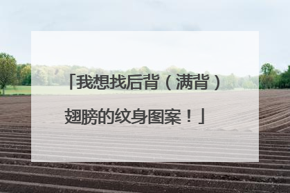 我想找后背（满背）翅膀的纹身图案！