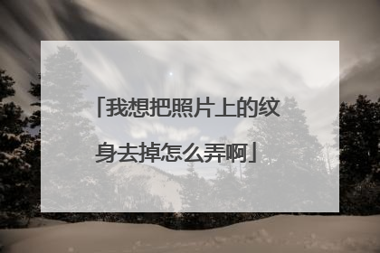 我想把照片上的纹身去掉怎么弄啊