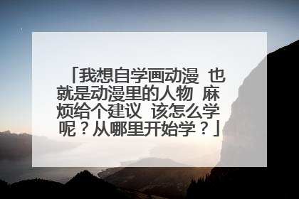 我想自学画动漫 也就是动漫里的人物 麻烦给个建议 该怎么学呢？从哪里开始学？