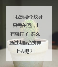 我想要个纹身 只需在照片上有就行了 怎么通过电脑合拼弄上去呢?