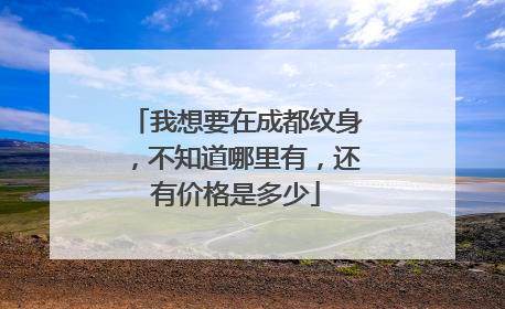 我想要在成都纹身，不知道哪里有，还有价格是多少