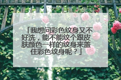 我想问彩色纹身又不好洗，能不能纹个跟皮肤颜色一样的纹身来盖住彩色纹身呢？