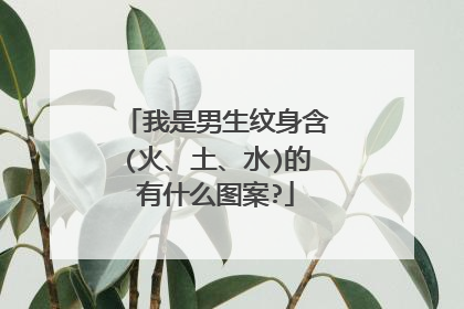 我是男生纹身含(火、土、水)的有什么图案?