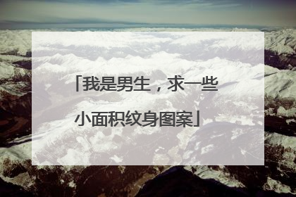 我是男生，求一些小面积纹身图案