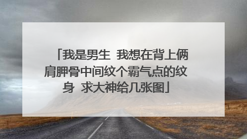 我是男生 我想在背上俩肩胛骨中间纹个霸气点的纹身 求大神给几张图