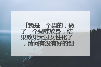 我是一个男的，做了一个蝴蝶纹身，结果效果太过女性化了，请问有没有好的创意可以修改一下