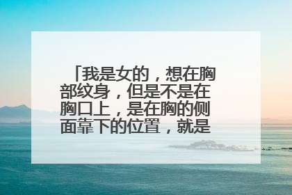 我是女的,想在胸部纹身,但是不是在胸口上,是在胸的侧面靠下的位置,就是不知道纹什么好。