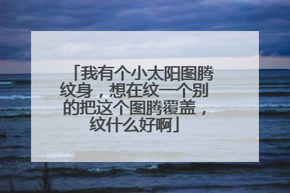 我有个小太阳图腾纹身，想在纹一个别的把这个图腾覆盖，纹什么好啊