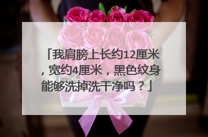 我肩膀上长约12厘米,宽约4厘米,黑色纹身能够洗掉洗干净吗?