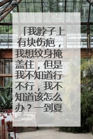 我脖子上有块伤疤,我想纹身掩盖住,但是我不知道行不行,我不知道该怎么办?一到夏天我就烦。 我很痛苦