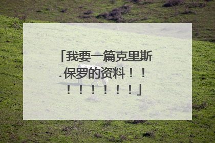 我要一篇克里斯.保罗的资料！！！！！！！！